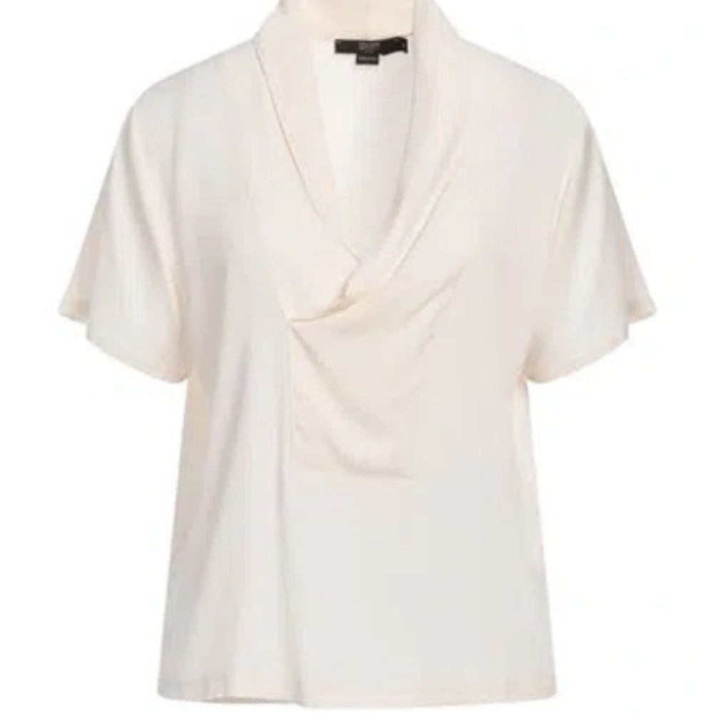 Seventy Venezia Italy Silk Cream Women's Top New XS $398